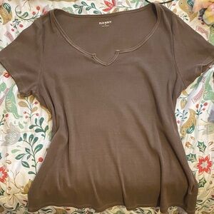Old Navy Women's Short Sleeve Tee in Taupe